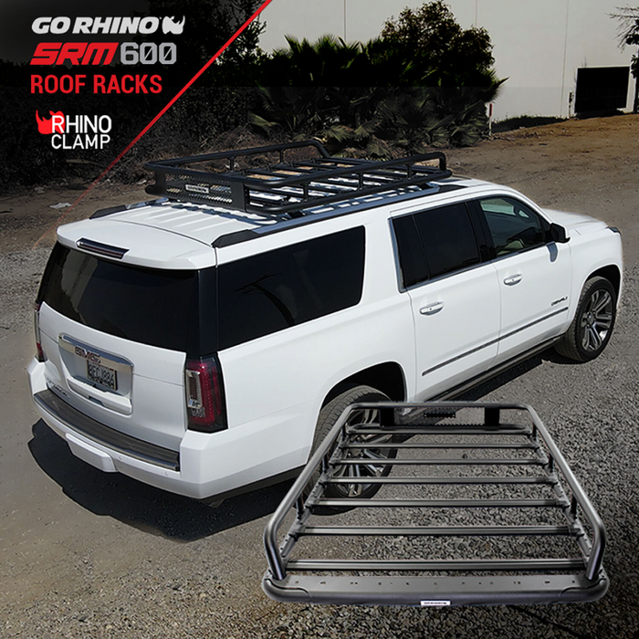 Go Rhino SRM600 75" Long x 52" Wide Tubular Basket Style Roof Rack Model 5936075T