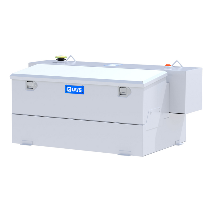 UWS White Hammerhead-Style 100-Gallon Steel-Aluminum Combo Transfer Tank Model ST-100HH-CB-W
