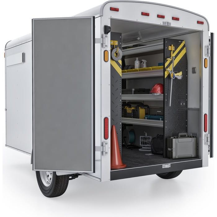 Ranger Design Mobile Service & Plumbing Van Shelving Package for 14' Box Truck-Enclosed Trailer Model BTL-16