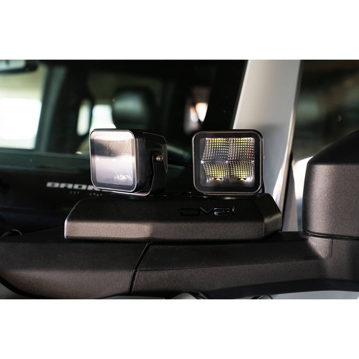 DV8 Offroad 2021-2026 Ford Bronco A-Pillar Pod Light Mounts Model LBBR-02