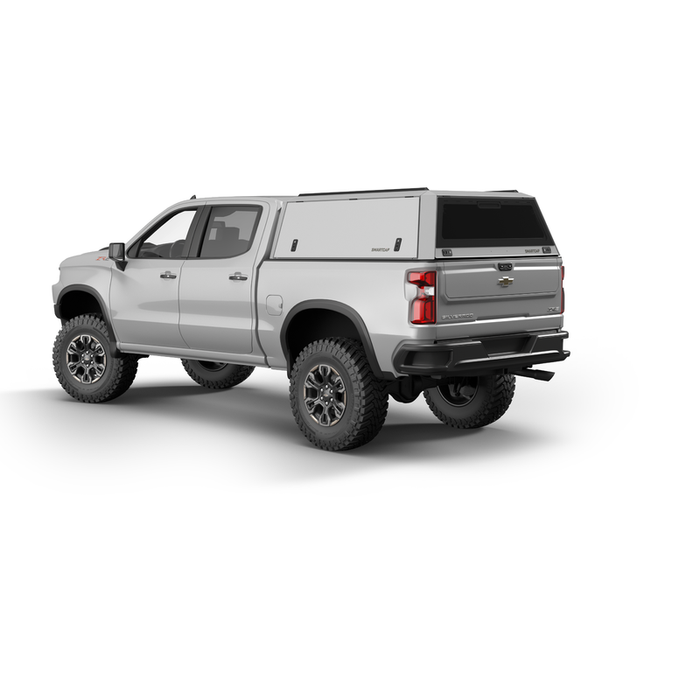 SmartCap OEM White Truck Bed Cap EVOc Commercial Series w/ Vertical Locks Model EC0130-WN