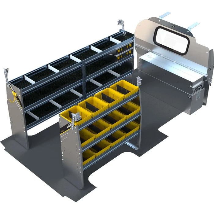 Ranger Design Aluminum Van Shelving Package for Chevrolet Express 155" Wheelbase Model GSL-27