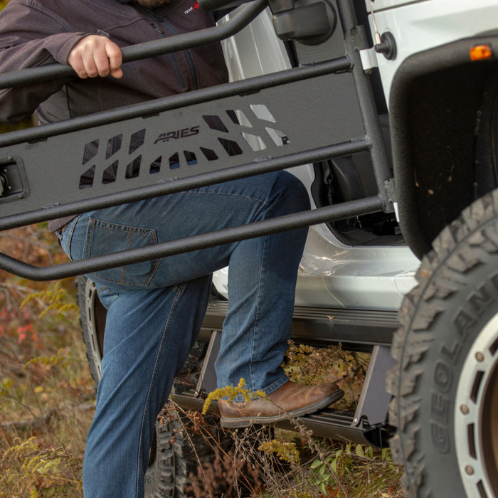 ARIES ActionTrac 69.6" Powered Running Boards, Select Jeep Wrangler JL Model 3036571