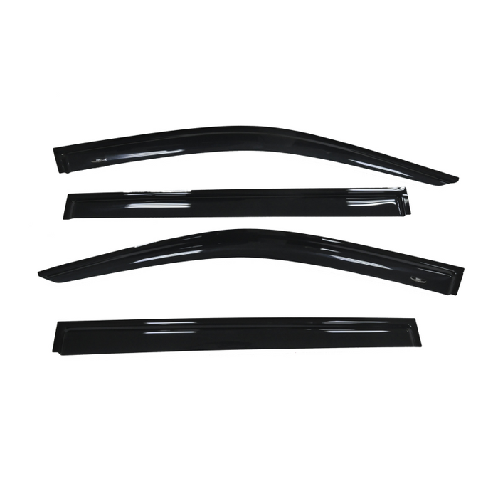 TrailFX Low Profile Side Window Deflector Tape-On Smoke Acrylic Set of 4 Model 4427H