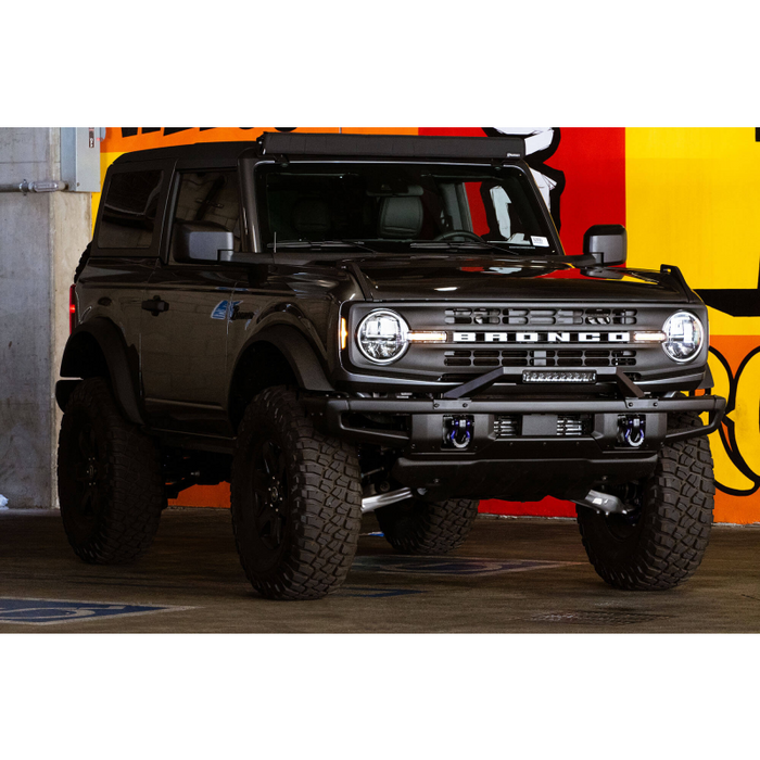 DV8 Offroad 2021-2025 Ford Bronco Factory Modular Front Bumper Bull Bar Model LBBR-04