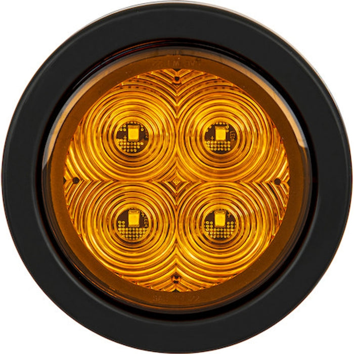 Buyers Products 4 Inch Round LED Amber/Amber Lens Recessed Strobe Light Model SL42AO
