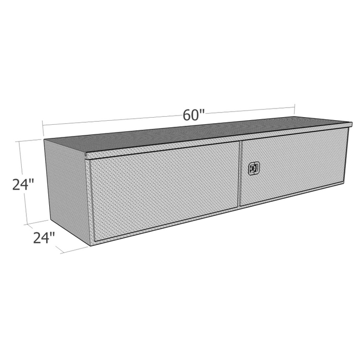 Brute 24" X 24" X 60"L HD Under Body -  Diamond, Barn Door W/ 3 Pt. Latch Model HBD2460