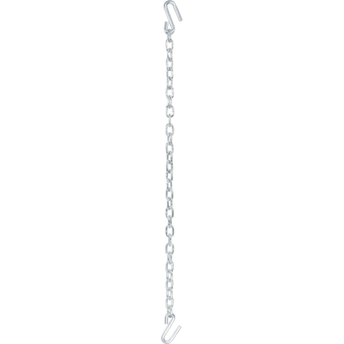 CURT 48-Inch Trailer Safety Chain with 17/32-In S-Hooks, 7,000 lbs Break Strength Model 80301