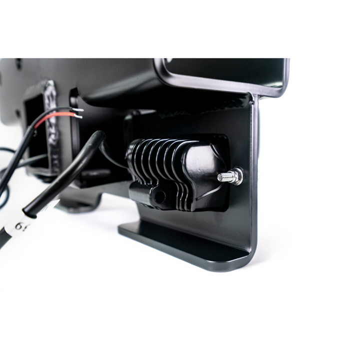 DV8 Offroad 2007-2025 Jeep Wrangler JK JKU JL JLU 2 and 4-Door Bolt-on Hitch with Lights Model AHJP-01