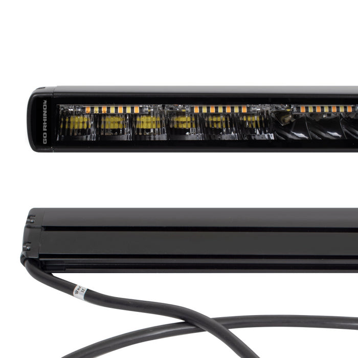 Go Rhino Blackout Series SINGLELINE 20" Single Row LED Light Bar w/Amber LEDs Model 751052012CSS