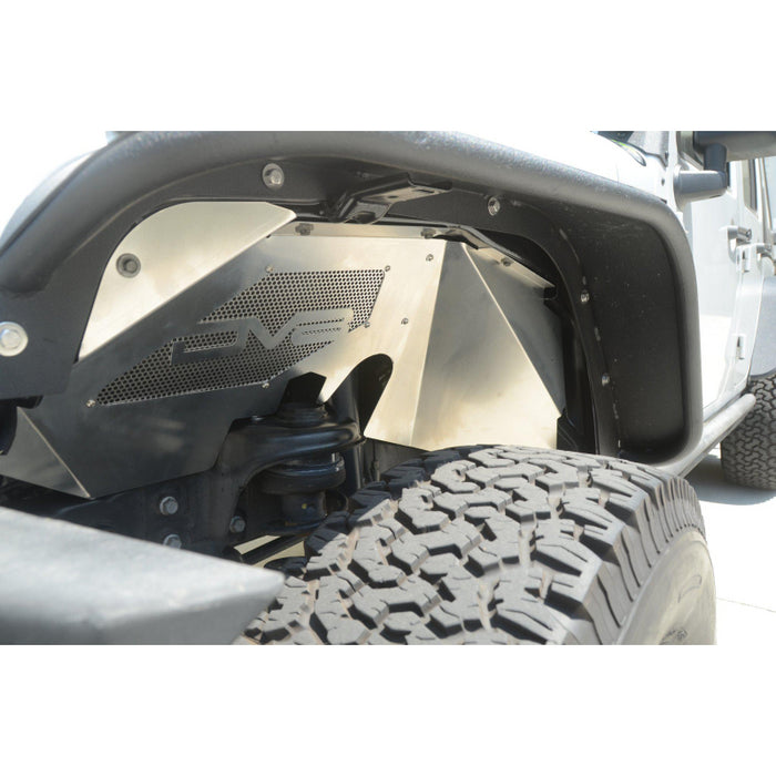 DV8 Offroad 2007-2018 Jeep Wrangler JK JKU Front Inner Fenders Black or Raw Model INFEND-01FB