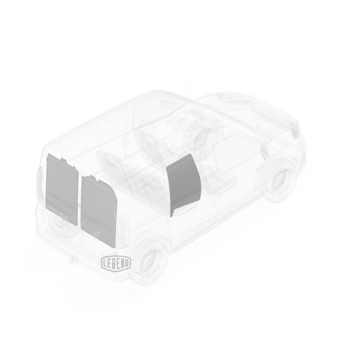LEGEND EconoLite Door Liner ONLY - RAM ProMaster City Cargo Van Regular Wheelbase - Textured Grey Model 07R01-20
