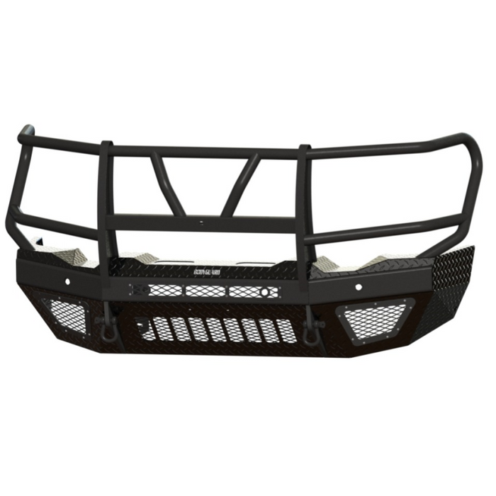 Bodyguard T2 Front Extreme - Sensor Cutouts Factory Fog Lights Standard Skid Plate W/ Mesh Grille With Camera Harness Texture Black Powder Coat Model EEG20BYRTMH