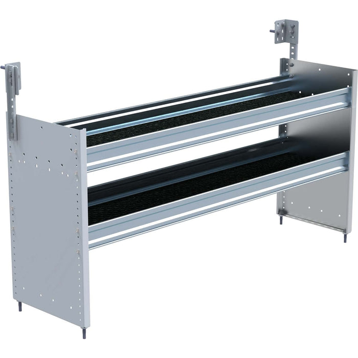 Ranger Design S2 2 Tray Aluminum Square Back Van Shelving for Box Trucks 16"x60"x26" Model S2-RA60-2