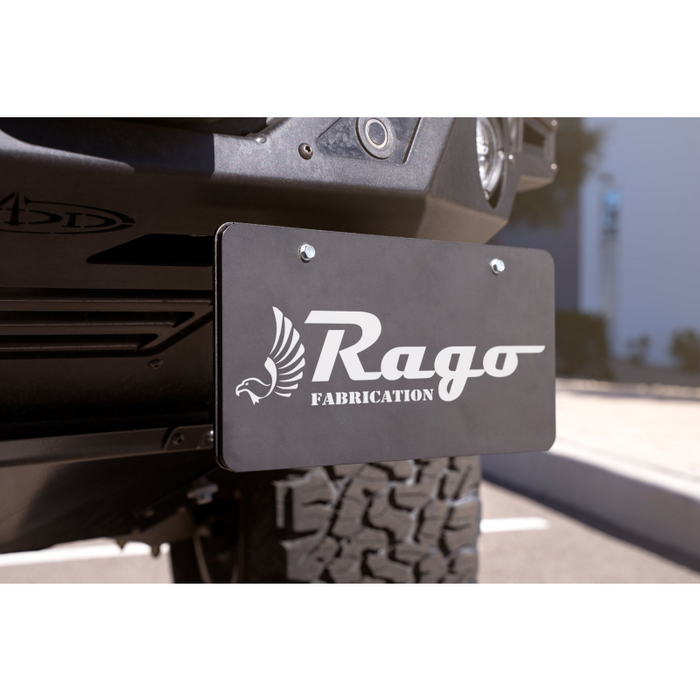 Rago Fabrication Clevis Mounted License Plate Bracket Model AC9905201NA