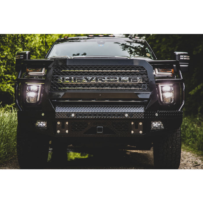 Bodyguard FT Front Extreme - Sensor Cutouts Fog Cutouts Receiver W/ Mesh Grille With Camera Harness Bare Metal Model JEC20BYBMH