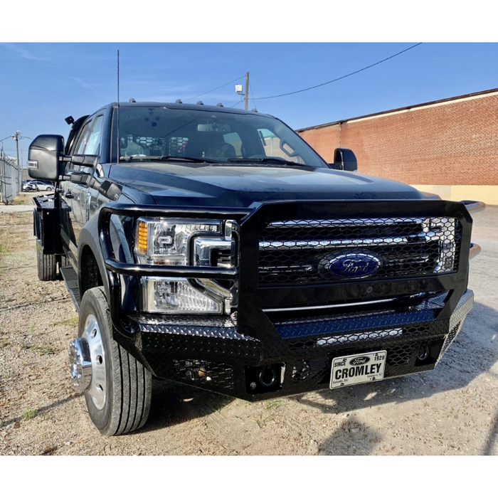 Bodyguard FT Front Extreme - No Sensors Fog Cutouts Receiver W/ Mesh Grille With Camera Harness Bare Metal **Fits 450/550 Trim** Model JEF17DNBMH