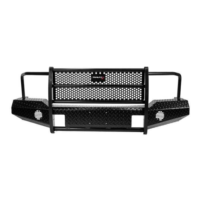 TrailFX Bumper W/ Grille Guard W/O Winch Mount Black Steel Model FX3003