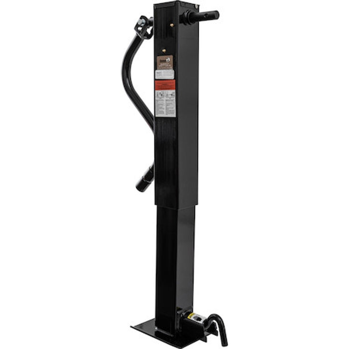 Buyers Products 12 Inch Heavy-Duty Side Pin 4 Inch Square Jack with Handle, Packaged Model 5391410HPKGD