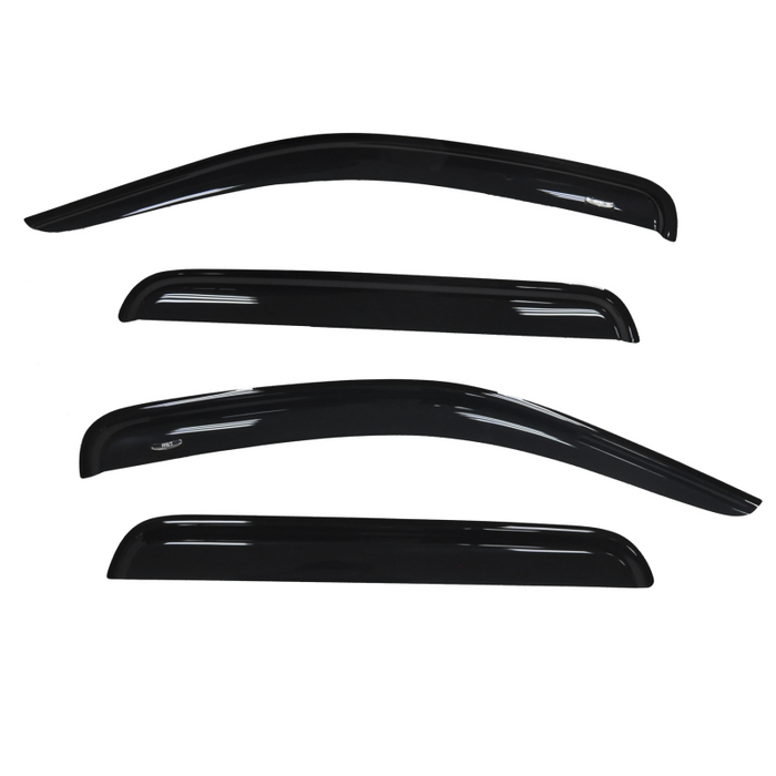 TrailFX Low Profile Side Window Deflector Tape-On Smoke Acrylic Set of 4 Model 4407H