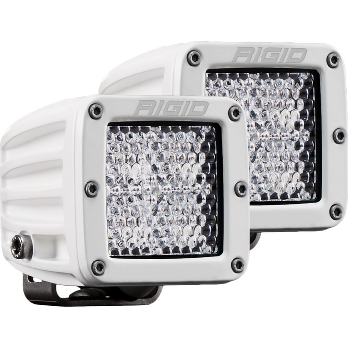 Rigid Industries D-Series PRO Light, Flood Diffused, Surface Mount, White Housing, Pair Model 602513
