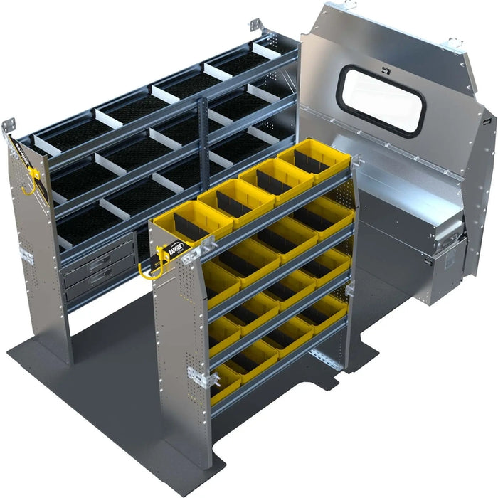 Ranger Design Aluminum Van Shelving Package for Ford Transit Mid Roof 130" Wheelbase Model FTR-27