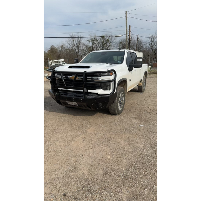 Bodyguard T2 Front Extreme - Sensor Cutouts Factory Fog Cutouts Receiver Skid Plate W/O Mesh Grille With Camera Harness Gloss Black Powder Coat Model EEC24BYHGNH