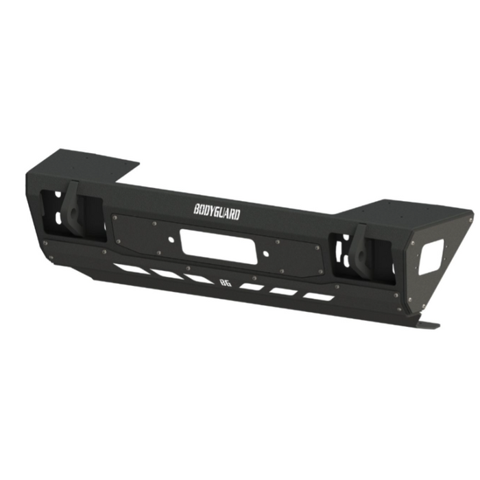 Bodyguard JL Front Bumper Stubby Base End Cap Light Cutouts Texture Black Powder Coat Model 95193TNN
