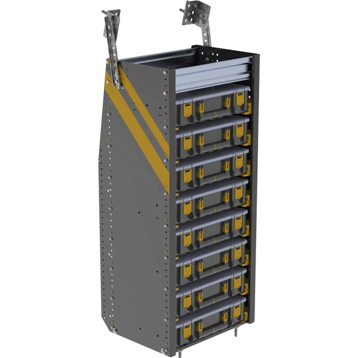 Ranger Design Partskeeper Parts Organizer Steel Storage Cabinet w/ 8 Carry Cases 16"x20"x44.5" Model N4-PS20-8