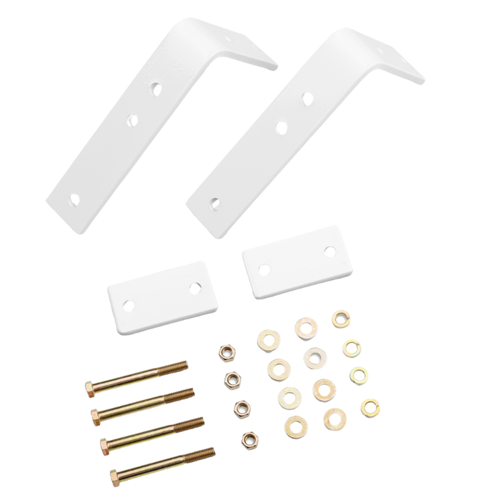 BACKRACK Light Bar Bracket; Universal; White; L Bracket; Sold in Pair Model 91006W