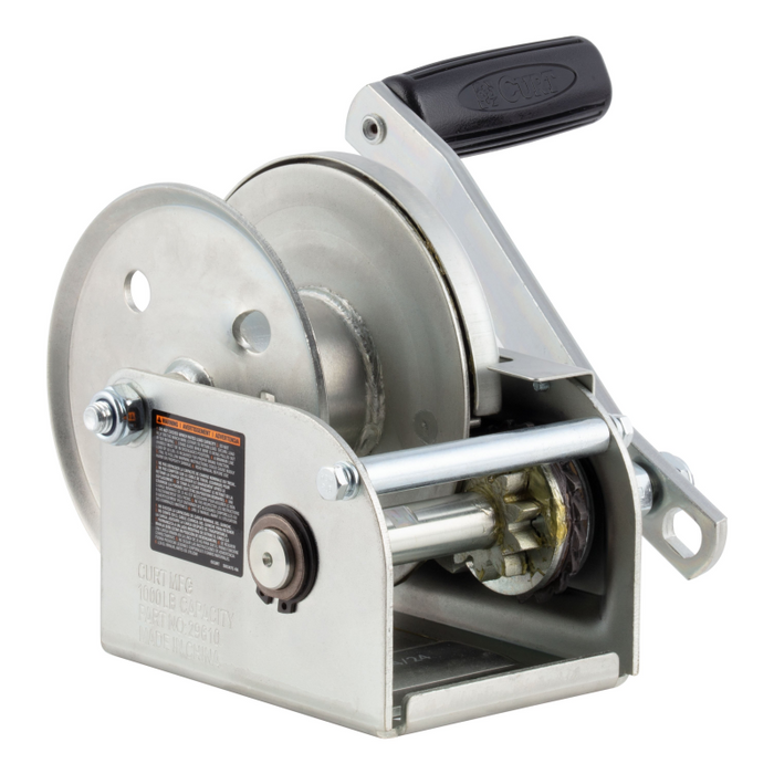 CURT Hand-Crank Brake Winch, 1,000 lbs, 4.2:1 Gear Ratio, 7" Handle Model 29610