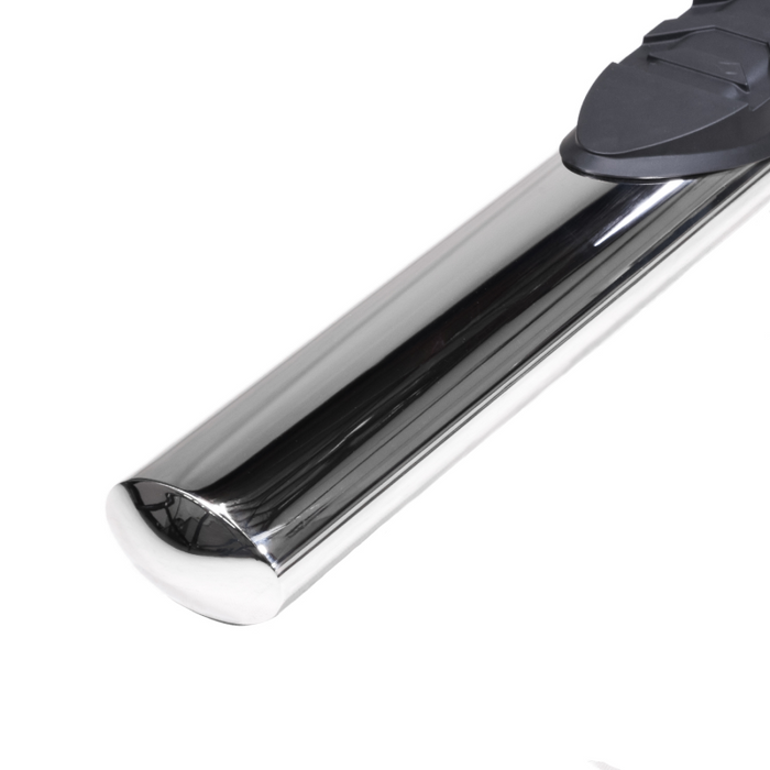 TrailFX 4" Oval Straight Step Nerf Bars W/ Step Pads Polished Stainless Steel Model A1555S
