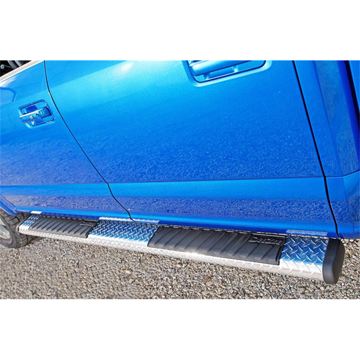 Dee Zee Black-Tread Aluminum Step Nerf Bars 6 in. Oval Cab Length Model DZ16412