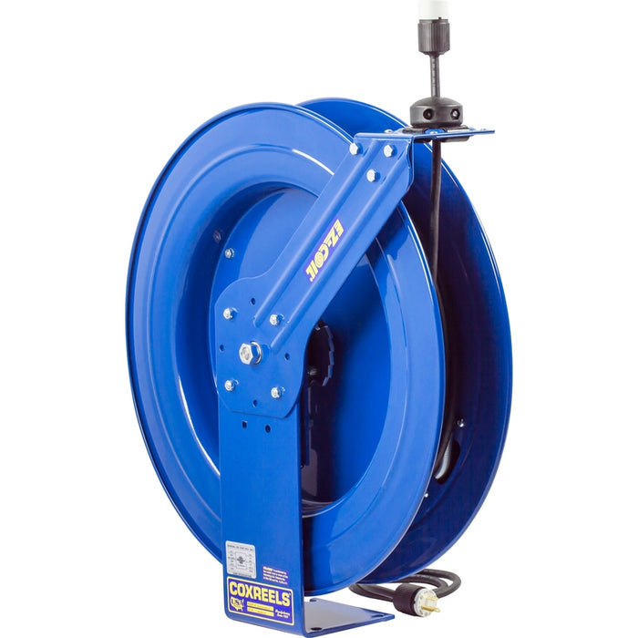 Coxreels EZ-PC Series Safety System Spring Driven Cord Reel 16 AWG x 100 ft. Single Receptacle Super Hub - 600V 25 Amp - Cord Included Model EZ-PC24-0016-A