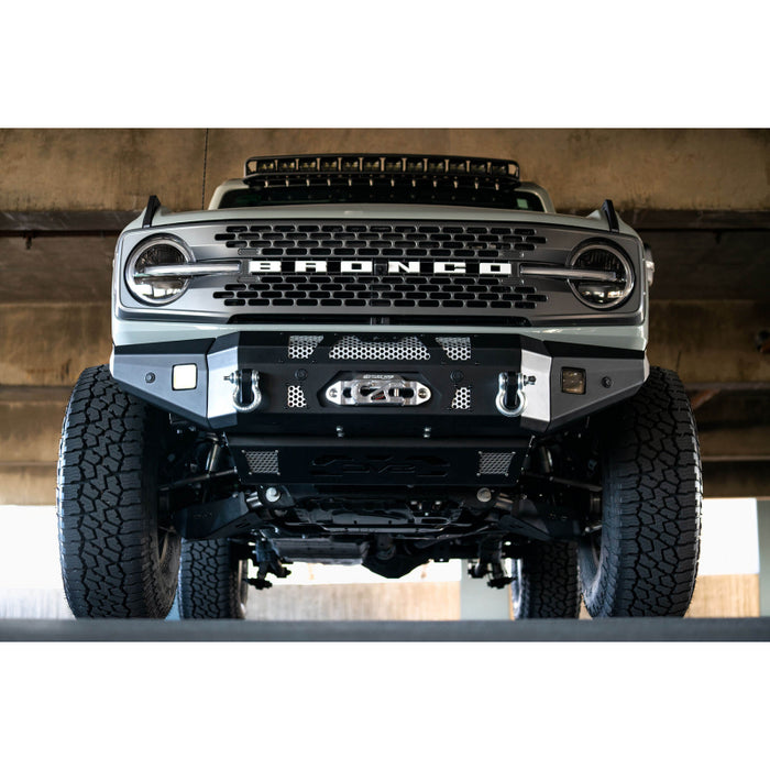 DV8 Offroad 2021-2025 Ford Bronco Mto Series Winch Front Bumper Model FBBR-01