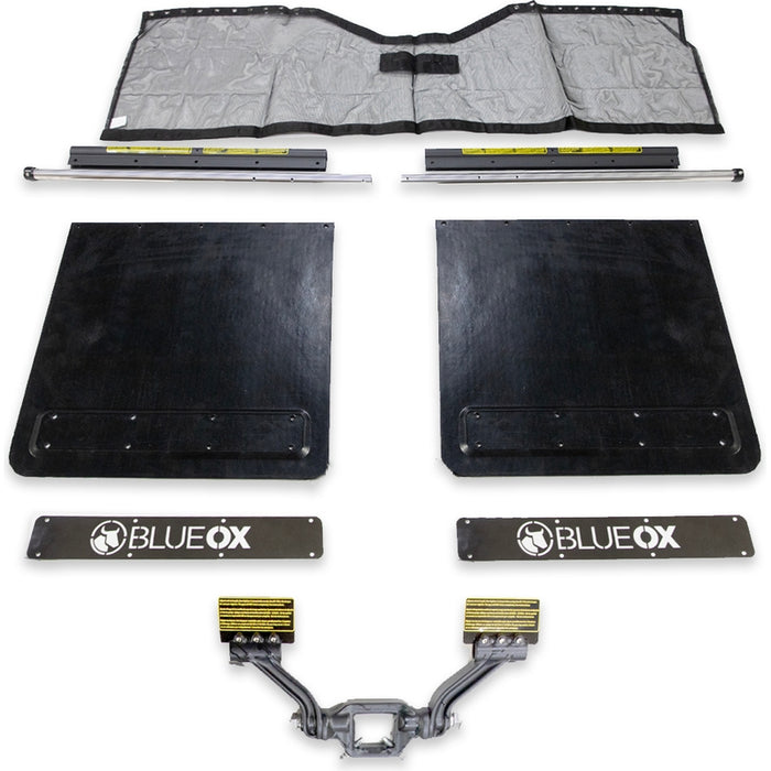 Blue Ox Mud Flap System, 2.5” Rcvr, Includes Rock Screen. Model BX88421