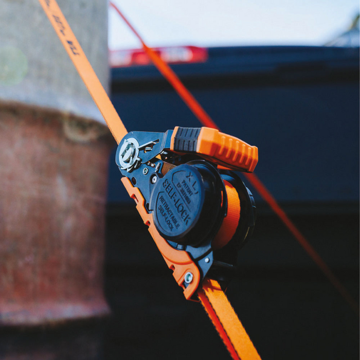 Erickson Manufacturing 2 Pack 1 In X 16Ft 1500Lb Light Duty Self Locking Retractable Ratchet Strap Model 92002