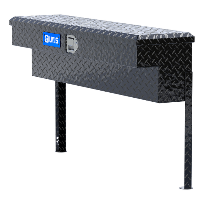UWS Gloss Black Aluminum 48" Truck Side Tool Box Model TBSM-48-BLK