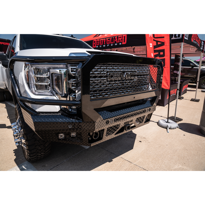 Bodyguard FT Front Extreme - Sensor Cutouts Fog Cutouts Receiver W/ Mesh Grille With Camera Harness Bare Metal Model JEG20BYBMH