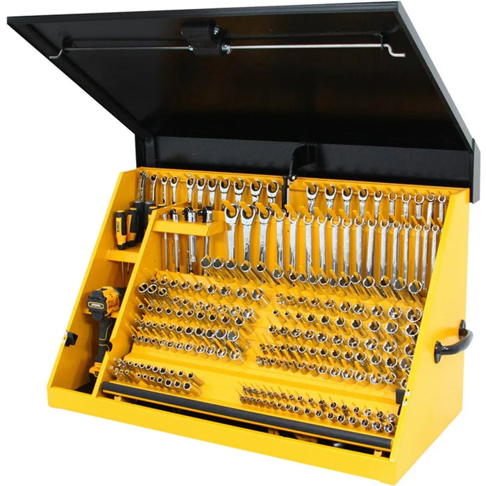 Montezuma 36 x 17 In. Steel Triangle® Toolbox Yellow/Black Top Mount Toolbox DXTB36BY