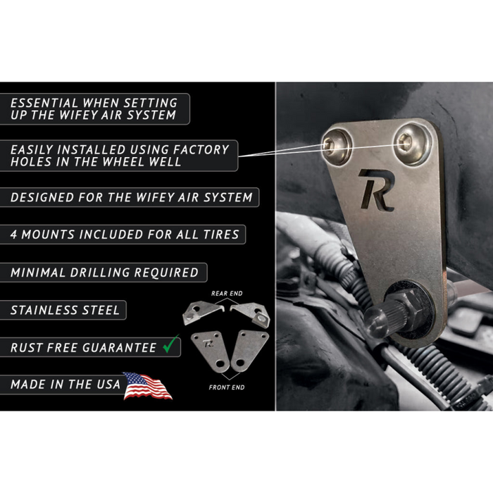 Rago Fabrication 5th Gen 4Runner & GX 470 Air Mounts Model R1418WIFEYAIRMOUNT-4RU