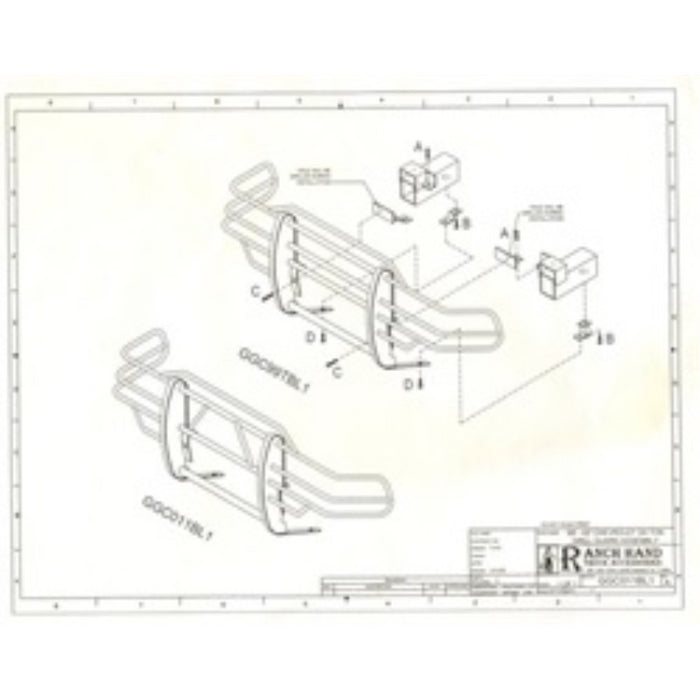 Ranch Hand Legend Series Grille Guard Fits Select 01-02 Chevrolet/GMC Silverado/Sierra 2500 HD/3500 Model GGC011BL1