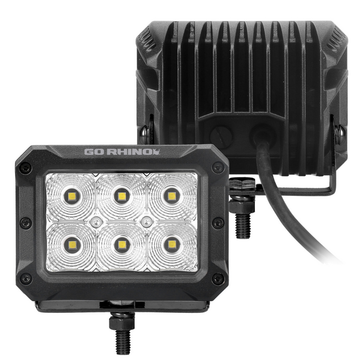 Go Rhino Bright Series 4x3 Rectangular LED Flood Lights Model 753003023FBS