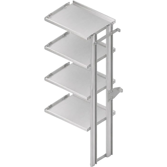 Hackney Expansion Shelving Module with Pipe Top and No Shelves - 18D x 23W x 60.5H Model 1823SX