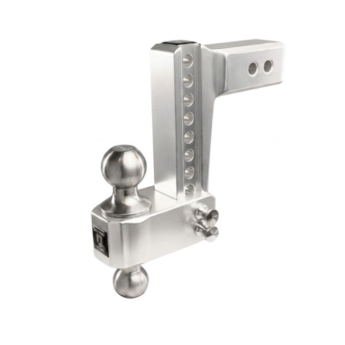 BulletProof Hitches 2.5" Aluminum Medium Duty 6" Drop/Rise Hitch - Stainless Ball Model Model AL256S
