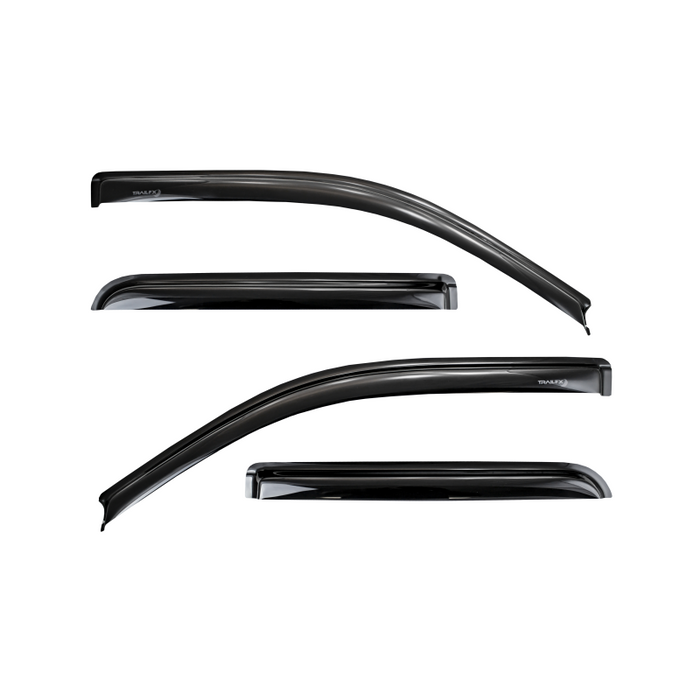 TrailFX Side Window Deflector Tape-On Smoke Acrylic Set of 4 Model 4443H