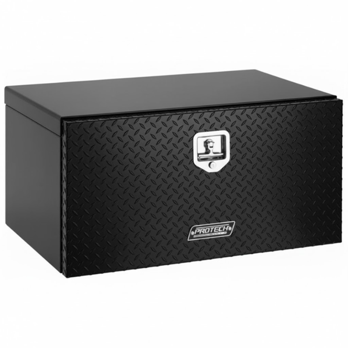 ProTech Underbody/Top Mount Box 18X18X30 Diamond Plate Drop Door Style - Gloss Black Model 20-2073D-GB