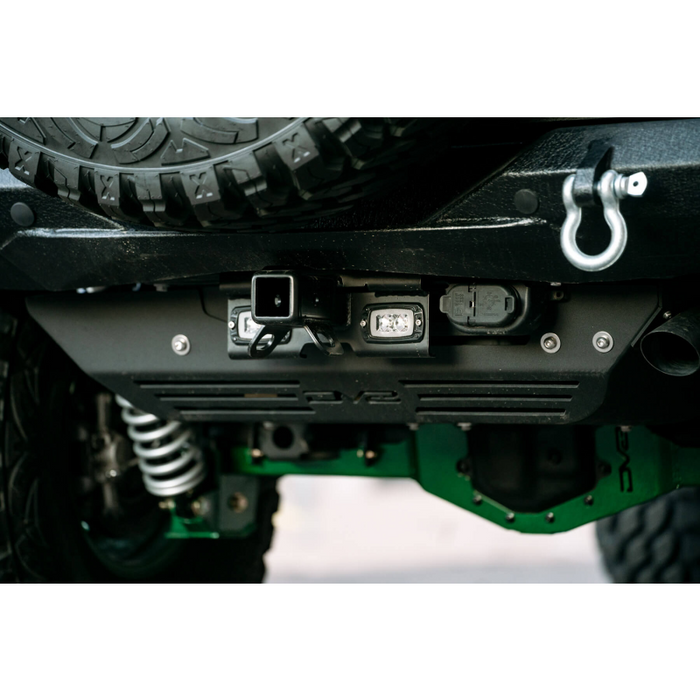 DV8 Offroad 2007-2025 Jeep Wrangler JK JKU JL JLU 2 and 4-Door Bolt-on Hitch with Lights Model AHJP-01