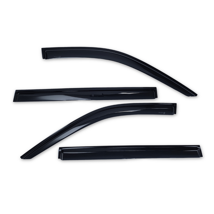 TrailFX Low Profile Side Window Deflector Fits Front And Rear Tape-On Smoke Acrylic Set Of 4 Model 4716H