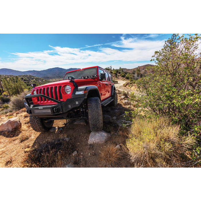 Go Rhino Rockline Winch-Ready Full Width Bumper With Overrider For Jeep Model 331201T